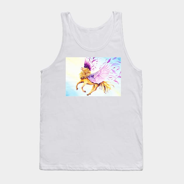 Lion Griffin - Griffon with background Tank Top by MandalaSoul